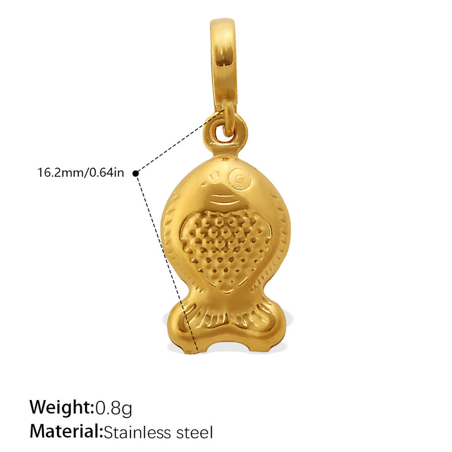 European Coastal Pendant Steel 18K Gold Plated DIY Charm