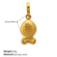 European Coastal Pendant Steel 18K Gold Plated DIY Charm
