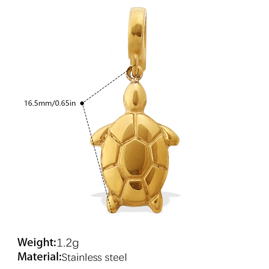 European Coastal Pendant Steel 18K Gold Plated DIY Charm