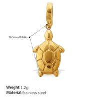 European Coastal Pendant Steel 18K Gold Plated DIY Charm