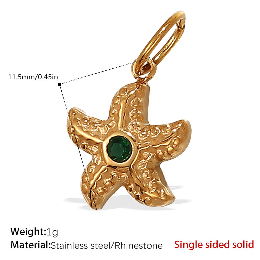 European Beach Starfish Conch Shell Pendant Luxury Style
