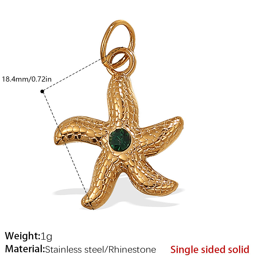 European Beach Starfish Conch Shell Pendant Luxury Style