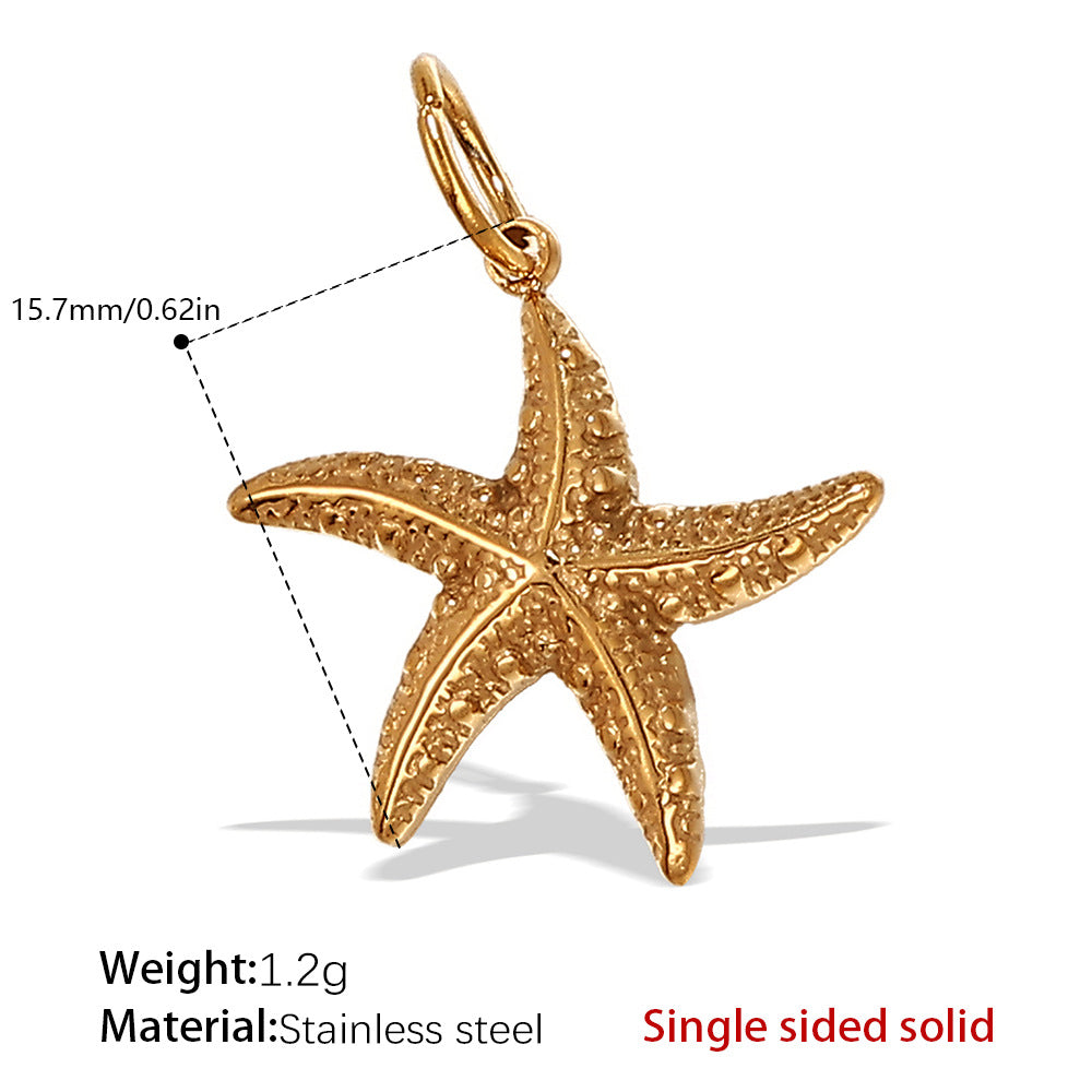 European Beach Starfish Conch Shell Pendant Luxury Style