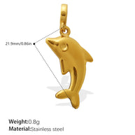 European Coastal Pendant Steel 18K Gold Plated DIY Charm