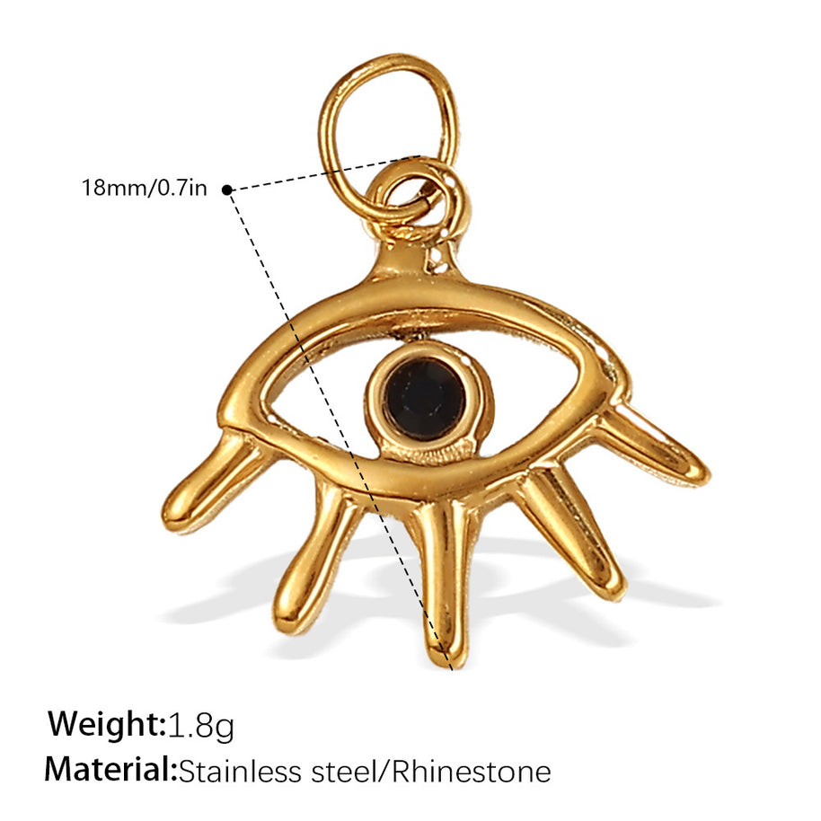 DIY Hand Eye Pendant Steel 18K Gold Plated Cross Border
