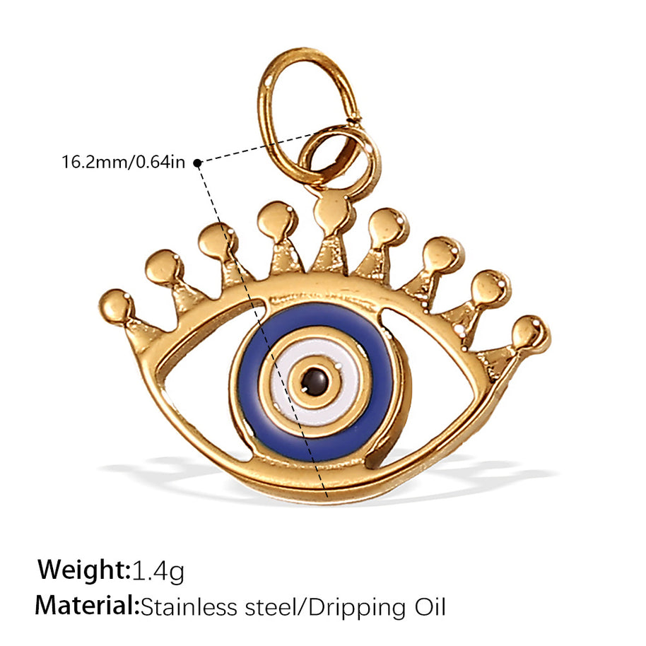 DIY Hand Eye Pendant Steel 18K Gold Plated Cross Border