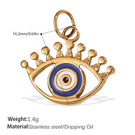 DIY Hand Eye Pendant Steel 18K Gold Plated Cross Border