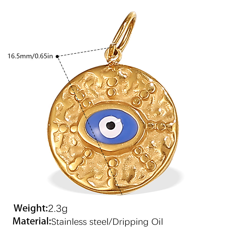 DIY Hand Eye Pendant Steel 18K Gold Plated Cross Border