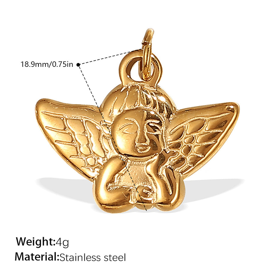 DIY Hand Eye Pendant Steel 18K Gold Plated Cross Border