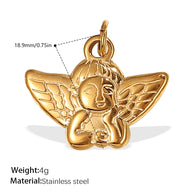 DIY Hand Eye Pendant Steel 18K Gold Plated Cross Border