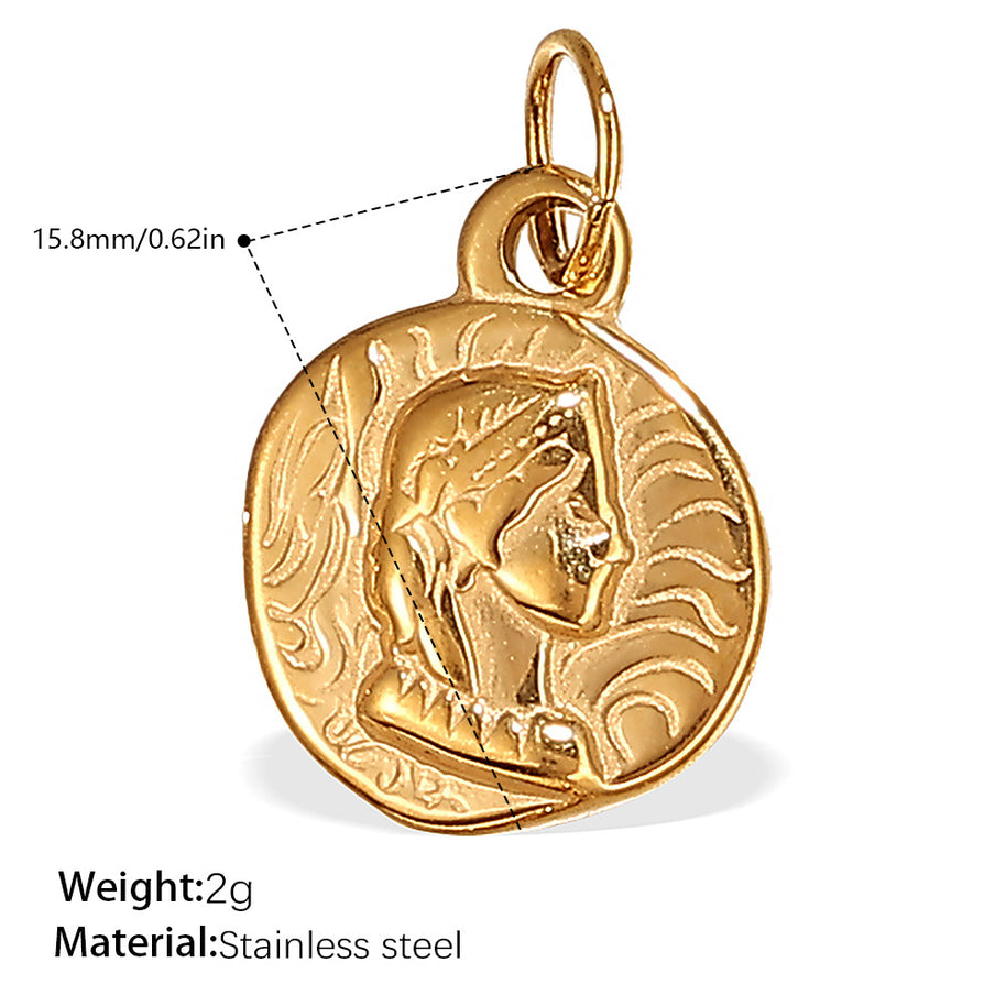 DIY Hand Eye Pendant Steel 18K Gold Plated Cross Border