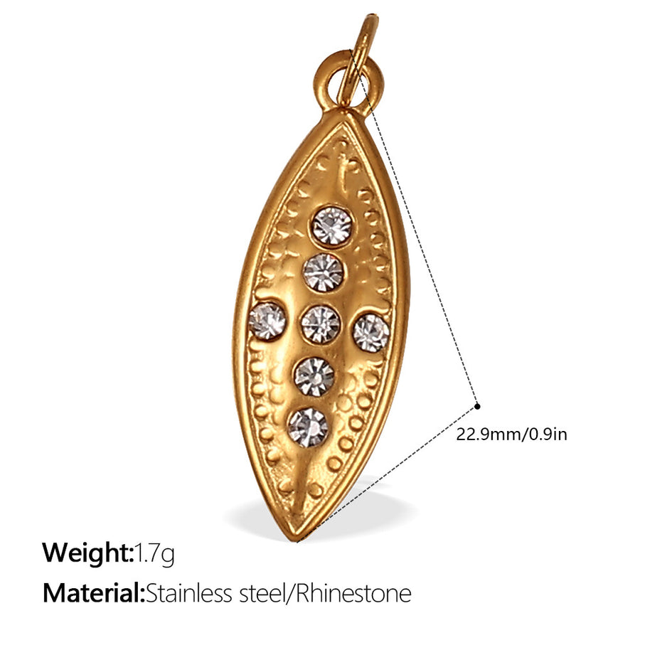 Niche Design Cross Pendant Steel 18K Gold Plated Women