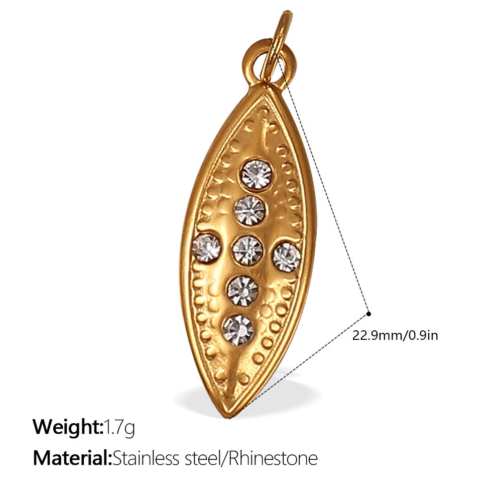 Niche Design Cross Pendant Steel 18K Gold Plated Women
