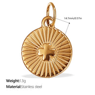 Niche Design Cross Pendant Steel 18K Gold Plated Women
