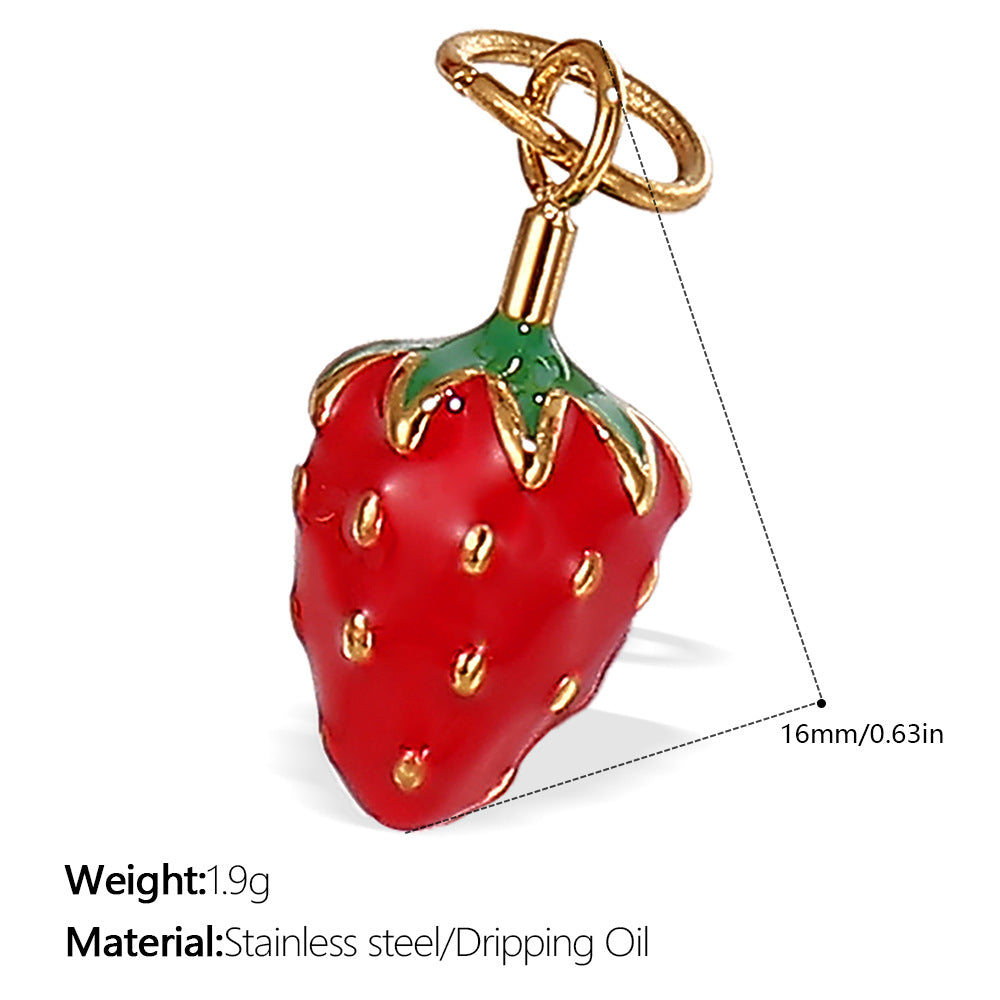 European Style Chili Pepper Pendant Steel 18K Gold JXPJ385-399