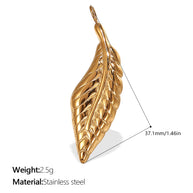 European Style Chili Pepper Pendant Steel 18K Gold JXPJ385-399