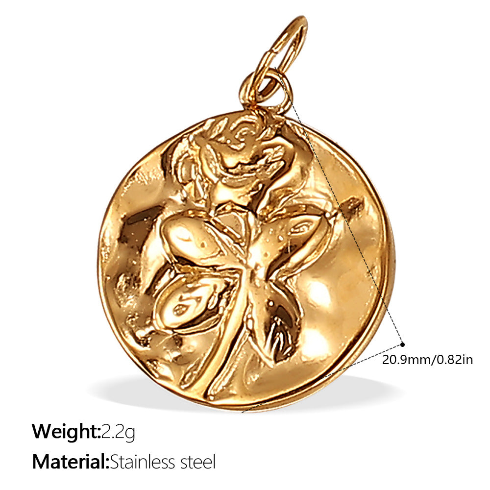 European Style Chili Pepper Pendant Steel 18K Gold JXPJ385-399