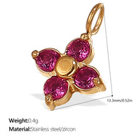 European Style Chili Pepper Pendant Steel 18K Gold JXPJ385-399