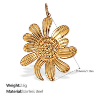 European Style Chili Pepper Pendant Steel 18K Gold JXPJ385-399