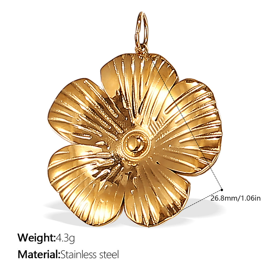 European Style Chili Pepper Pendant Steel 18K Gold JXPJ385-399