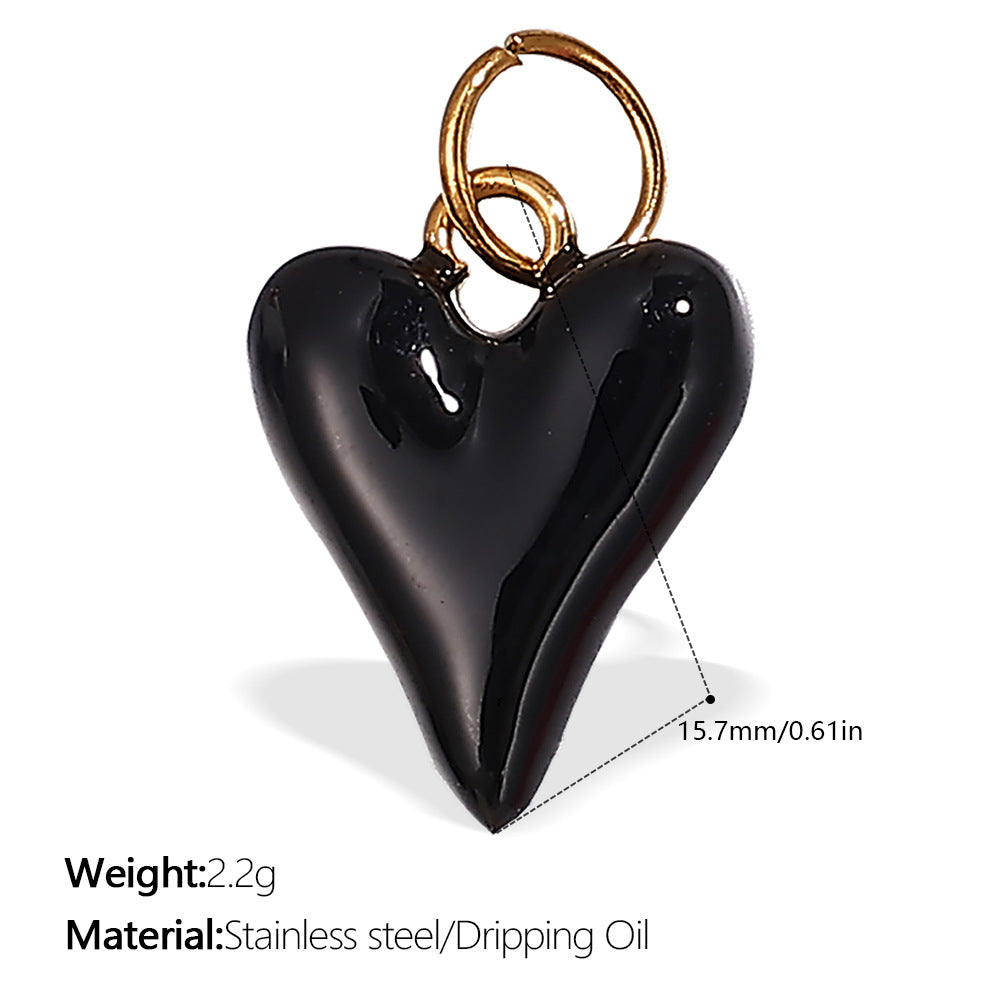Stainless Steel Heart Pendant DIY Accessory Tarnish Resistant