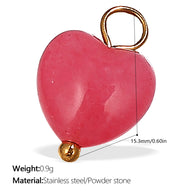 Stainless Steel Heart Pendant DIY Accessory Tarnish Resistant