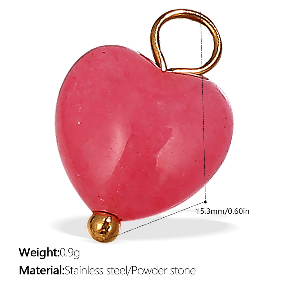 Stainless Steel Heart Pendant DIY Accessory Tarnish Resistant