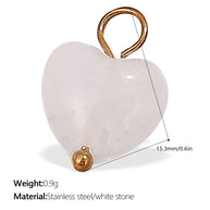 Stainless Steel Heart Pendant DIY Accessory Tarnish Resistant