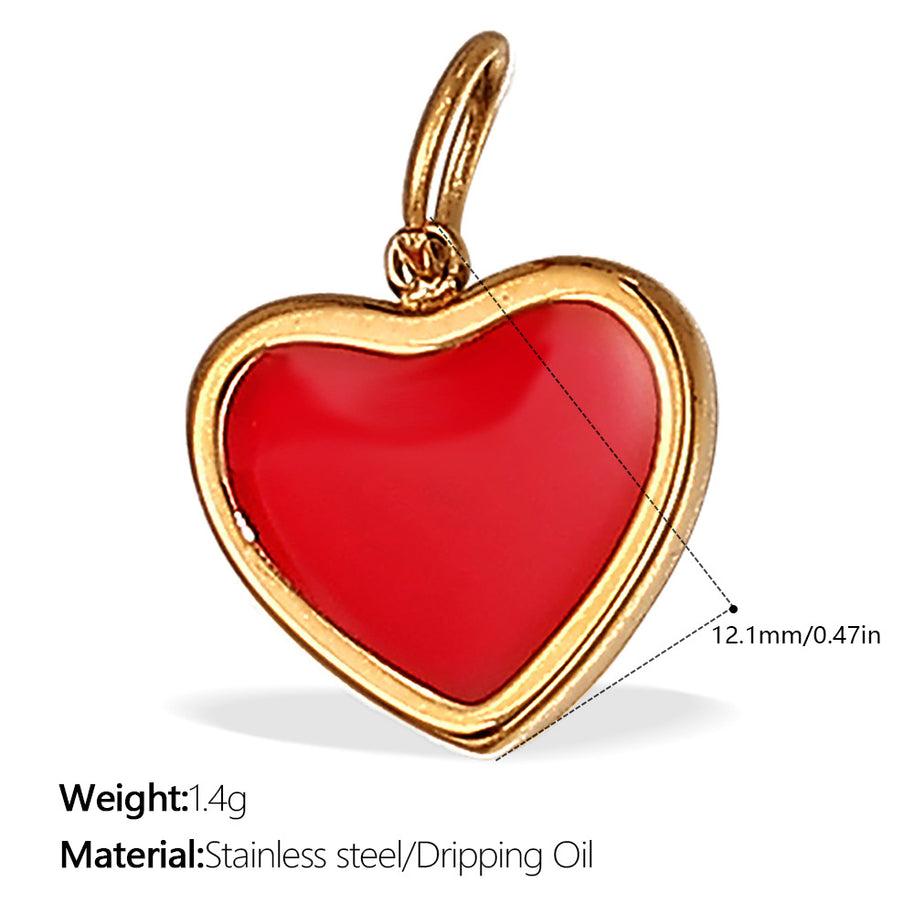Stainless Steel Heart Pendant DIY Accessory Tarnish Resistant