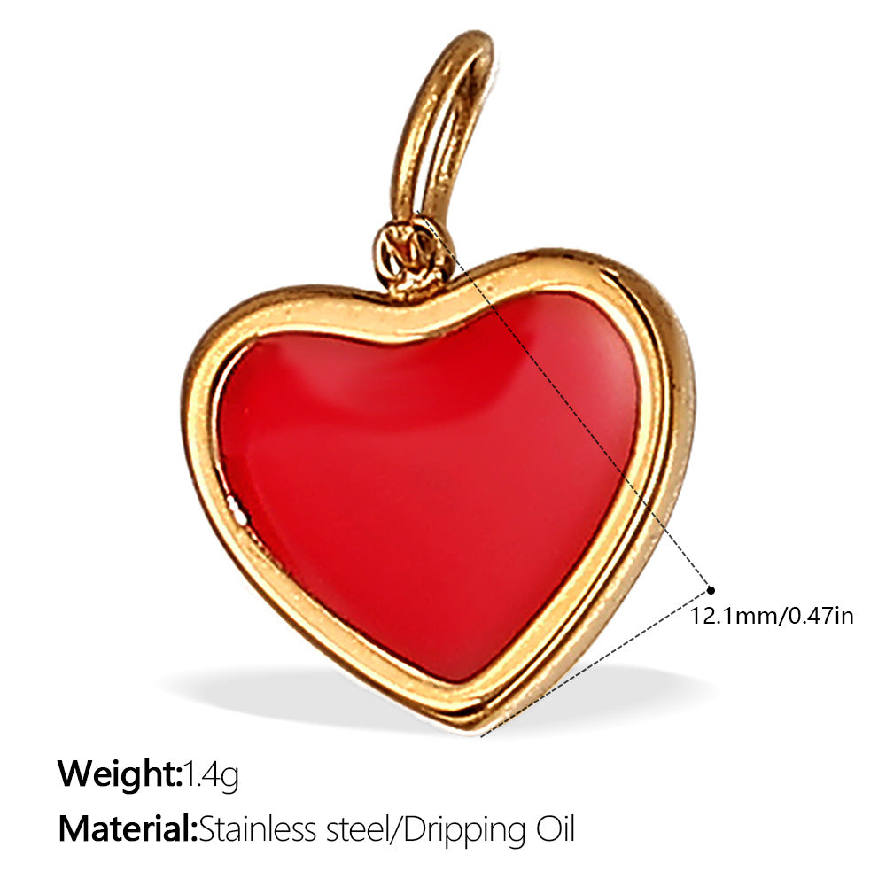 Stainless Steel Heart Pendant DIY Accessory Tarnish Resistant
