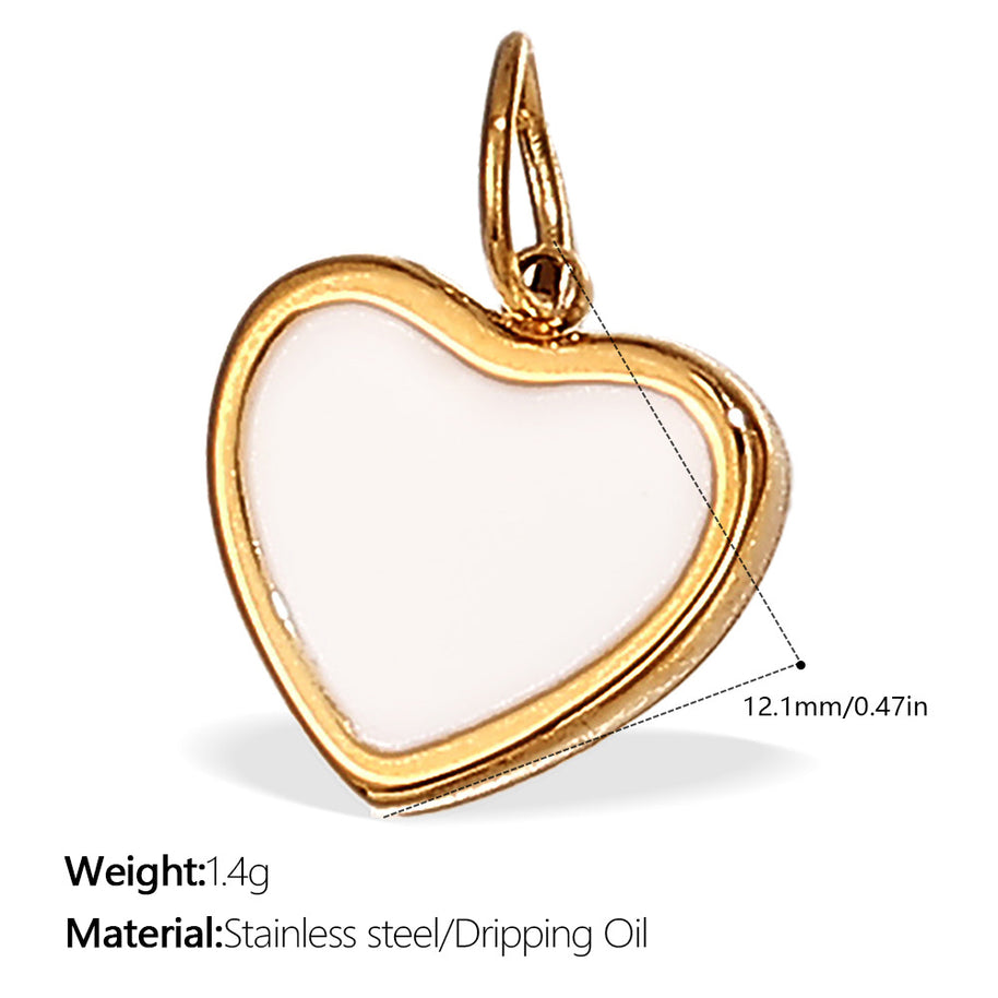 Stainless Steel Heart Pendant DIY Accessory Tarnish Resistant