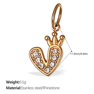 Stainless Steel Heart Pendant DIY Accessory Tarnish Resistant