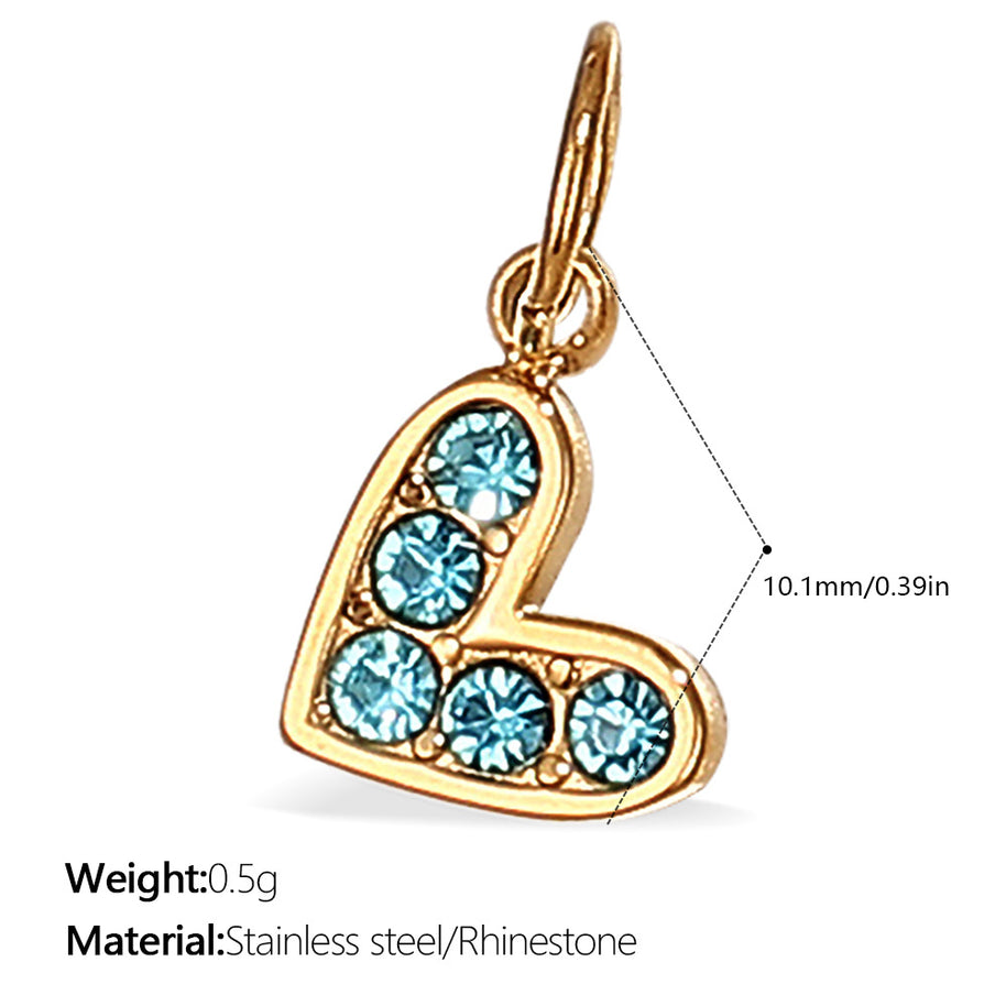Stainless Steel Heart Pendant DIY Accessory Tarnish Resistant