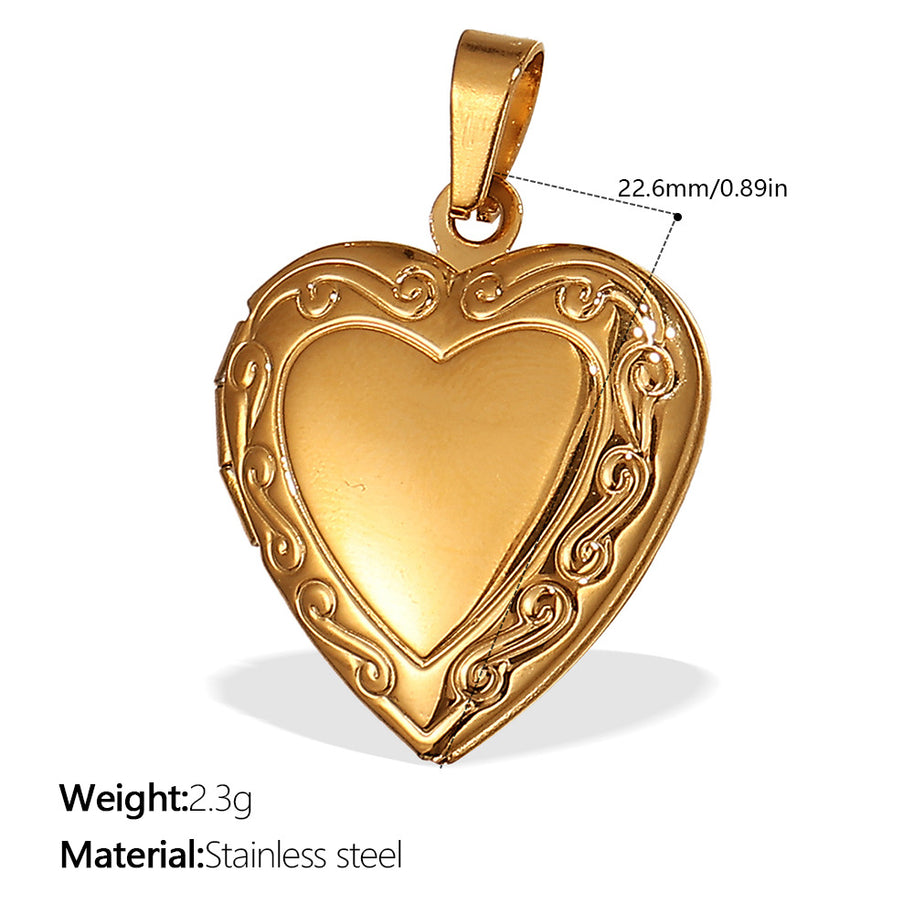 Stainless Steel Heart Pendant DIY Accessory Tarnish Resistant