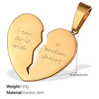 Stainless Steel Heart Pendant DIY Accessory Tarnish Resistant