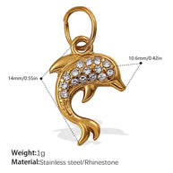 Rhinestone Starfish Coconut Crab Pendant DIY Ocean Style