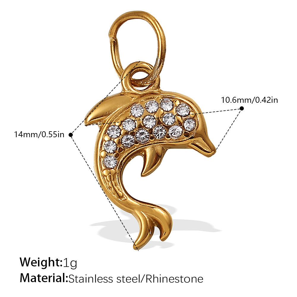 Rhinestone Starfish Coconut Crab Pendant DIY Ocean Style