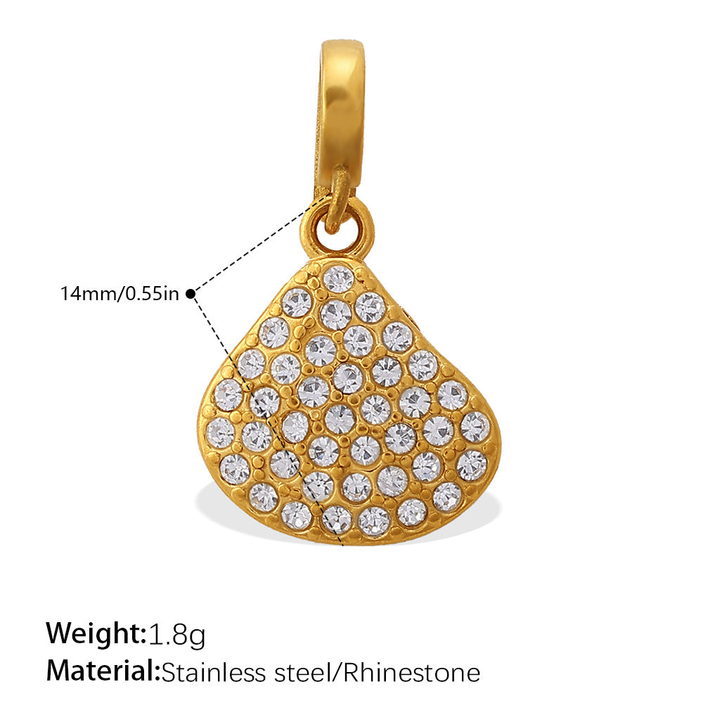 European Coastal Pendant Steel 18K Gold Plated DIY Charm