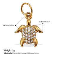 Rhinestone Starfish Coconut Crab Pendant DIY Ocean Style