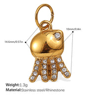 Rhinestone Starfish Coconut Crab Pendant DIY Ocean Style