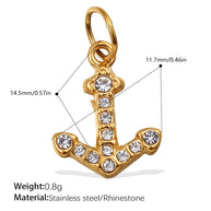 Rhinestone Starfish Coconut Crab Pendant DIY Ocean Style