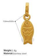 European Coastal Pendant Steel 18K Gold Plated DIY Charm