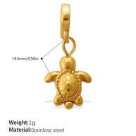European Coastal Pendant Steel 18K Gold Plated DIY Charm