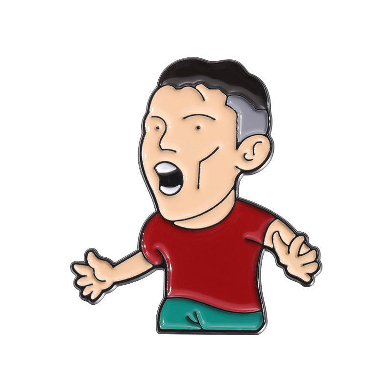 Manchester United Pin | Cartoon Soccer Brooch | Team Badge