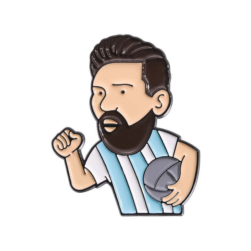 Manchester United Pin | Cartoon Soccer Brooch | Team Badge