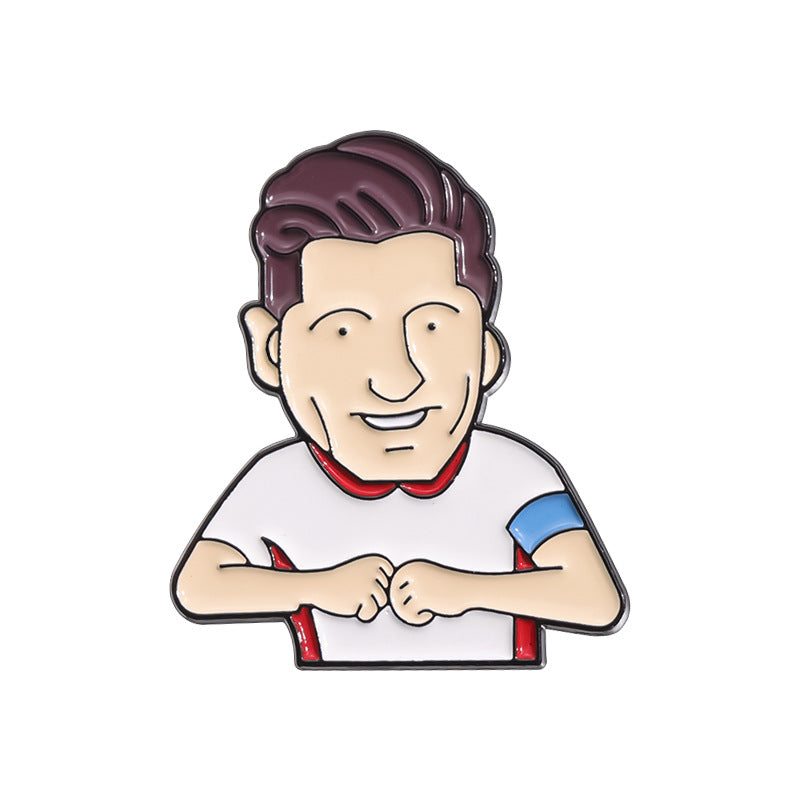 Manchester United Pin | Cartoon Soccer Brooch | Team Badge