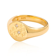 Star Signet Ring Zircon