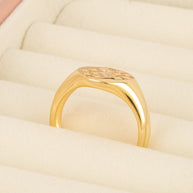 Star Signet Ring Zircon