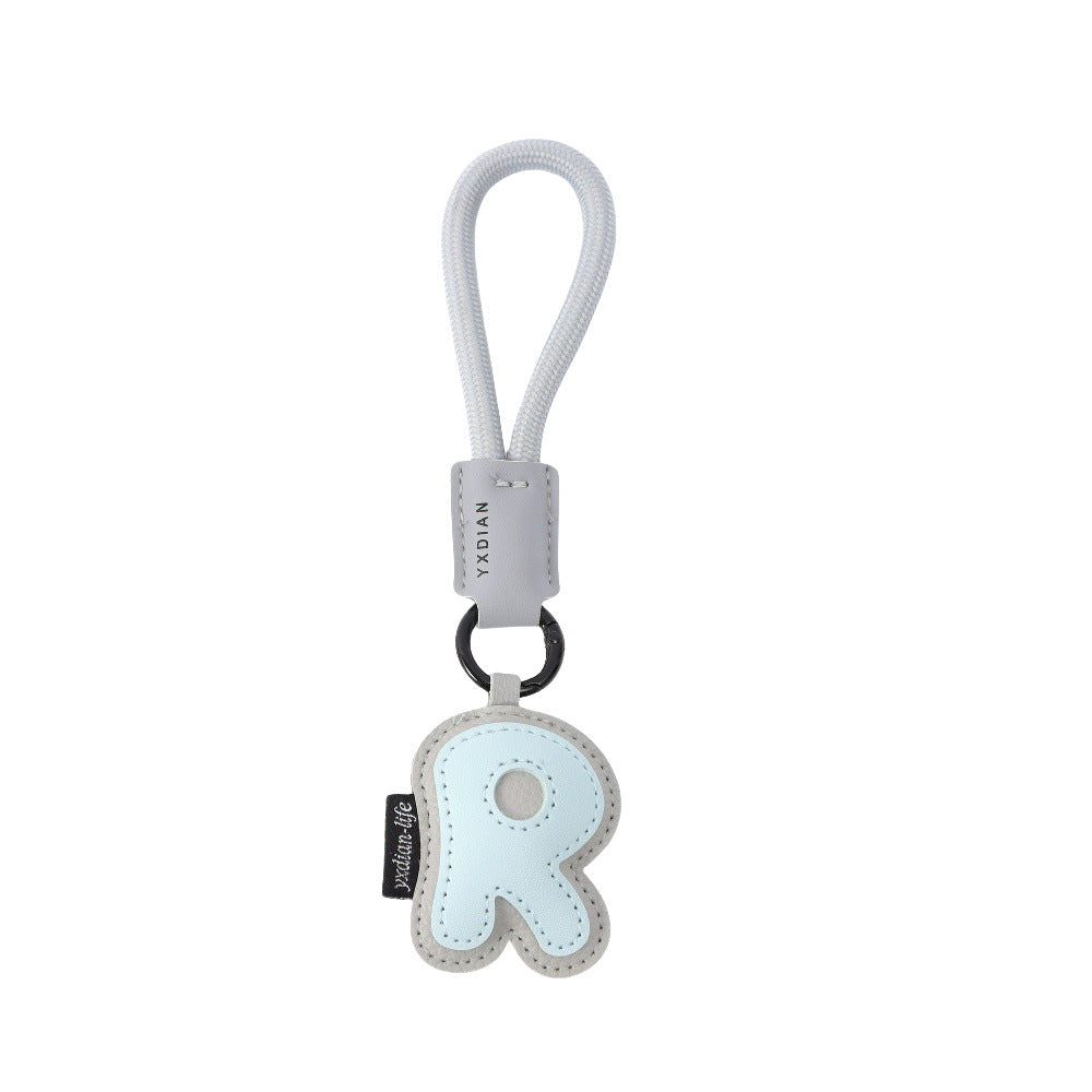 Letter Keychain | Leather Alphabet Charm | Dopamine Style