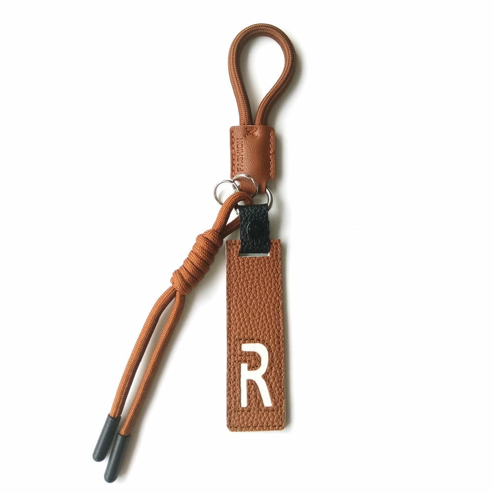 Whale Keychain | Leather Letter Charm | Cute Bag Pendant